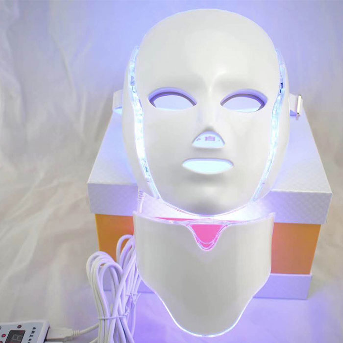 7 colors led mask with neck mask