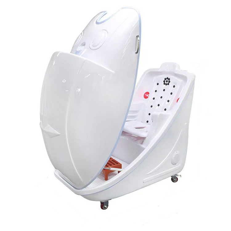 Far infrared Sauna pod seated 